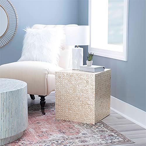 Ivory Square Accent Table C299591