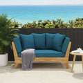 Acacia Wood Outdoor Expandable Daybed with Cushions F153058