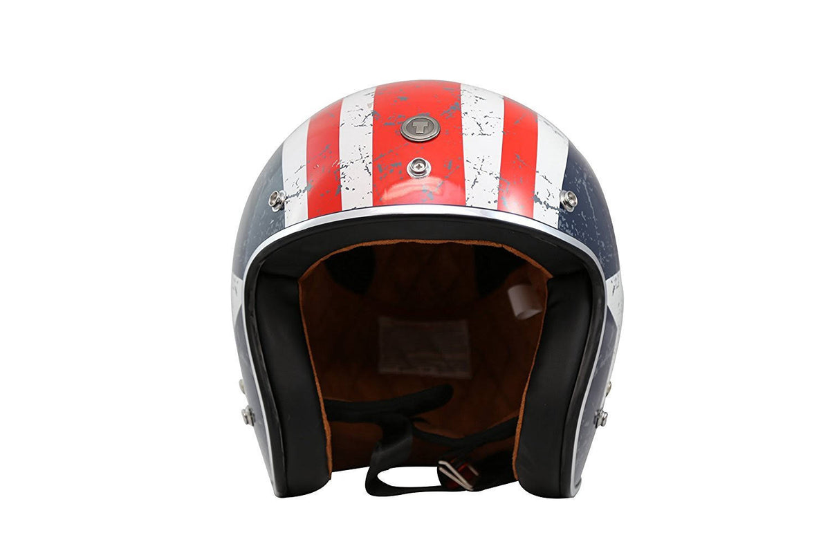 3/4 Helmet with Rebel Star Graphic (White, Medium) Y83398