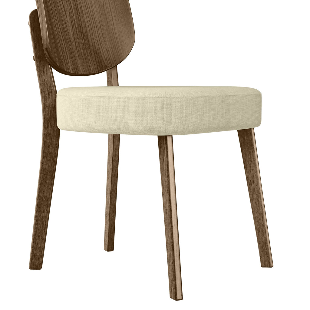 Oatmeal Linen Armless Side Chairs Set of 2 A25297