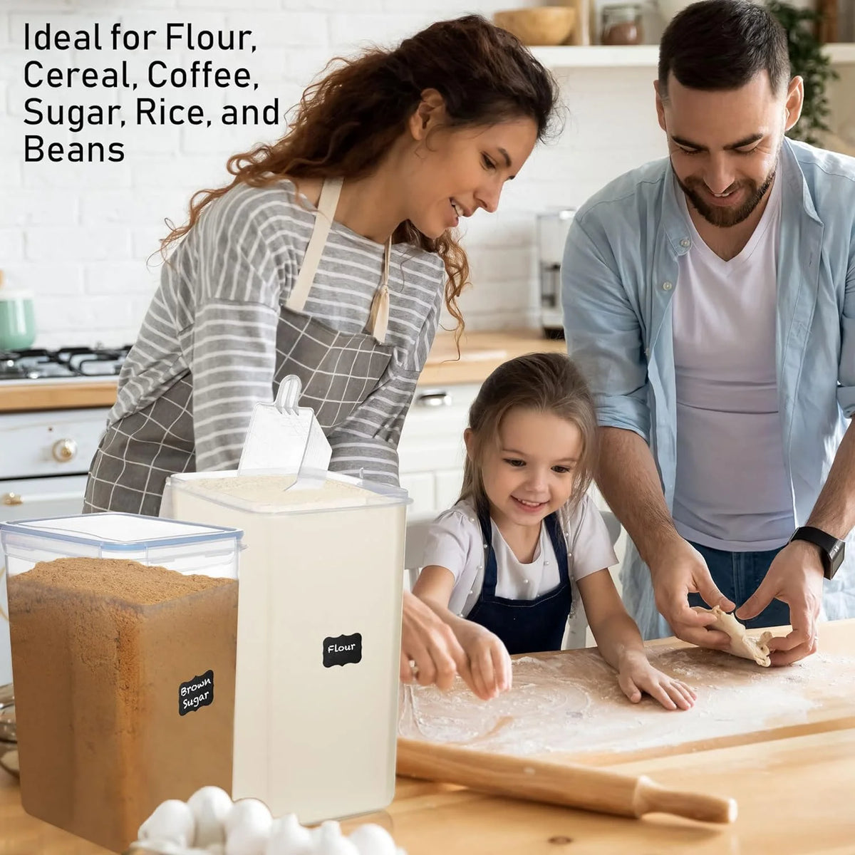 8.5L/287Oz Extra Large Airtight Food Storage Containers, 2 PACK with Lids A883281