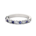 14K White Gold Blue Sapphire Eternity Band Y33517