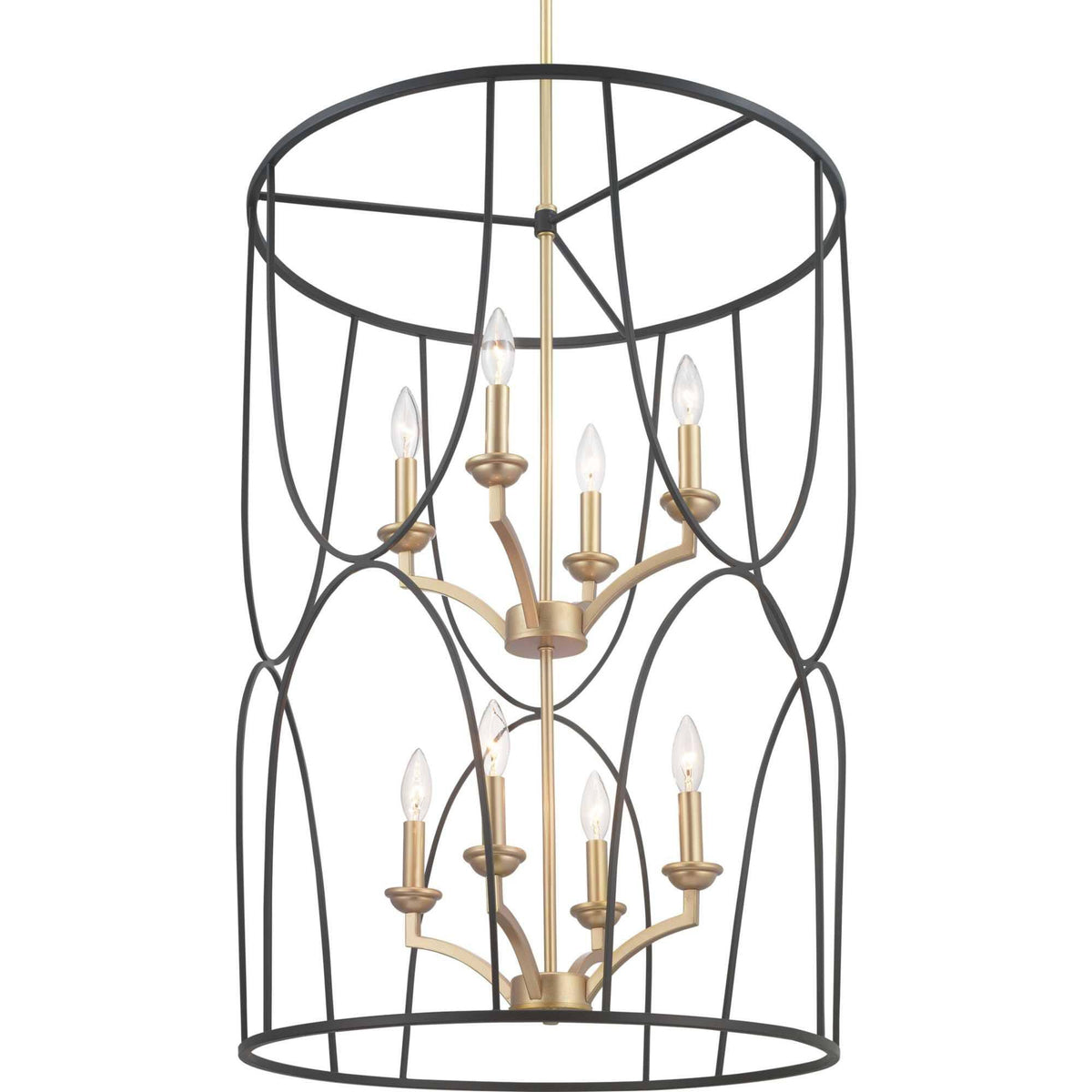Eight Light Foyer Black R42473