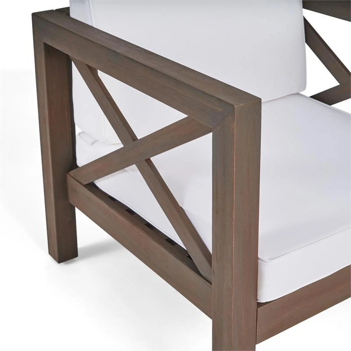 Teak & Red 4 Seater Outdoor Loveseat Chat Set A603