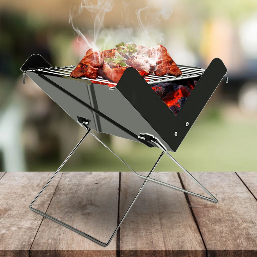 Foldable Mini Stainless Steel BBQ Grill J78068