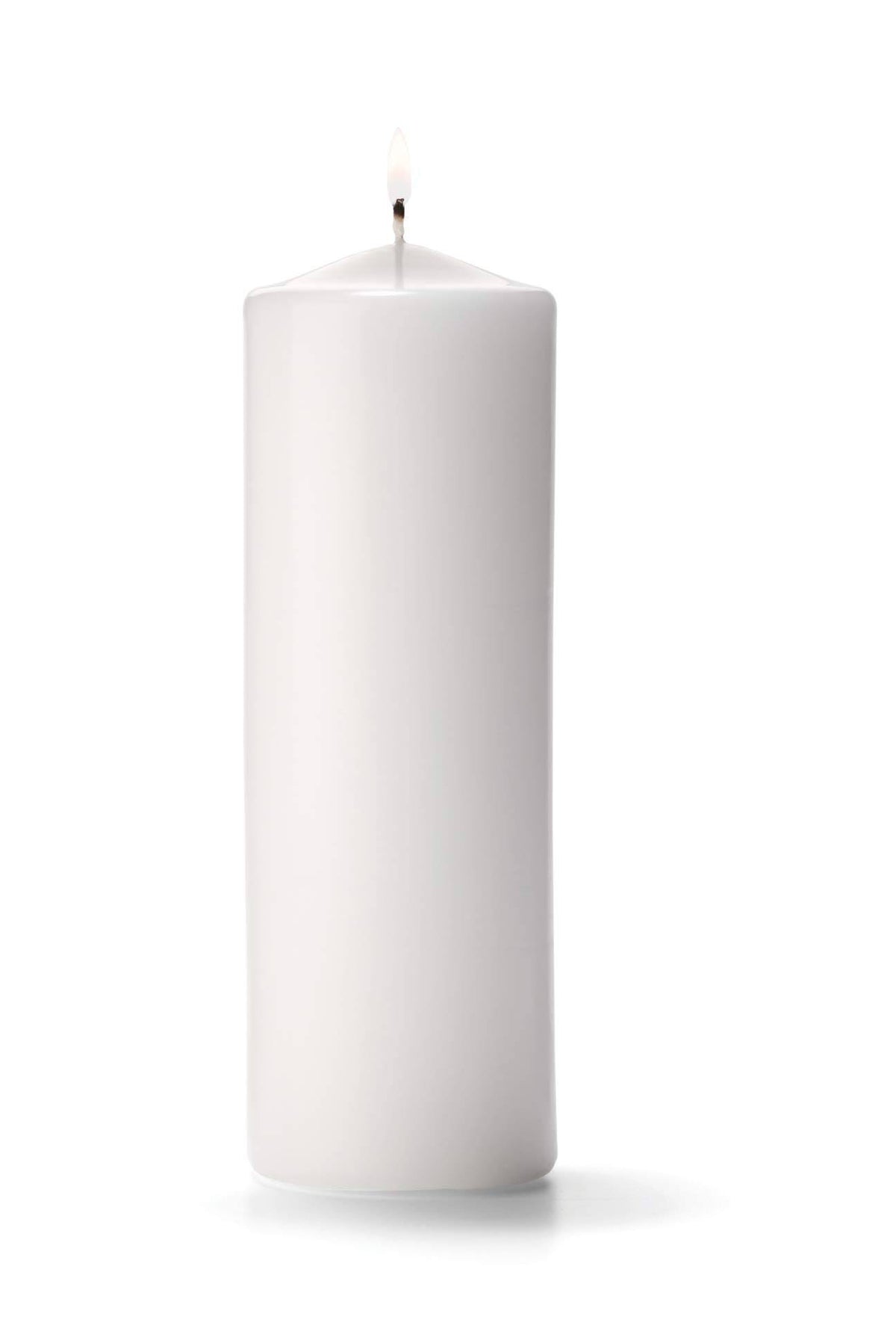 White Pillar Candle J762