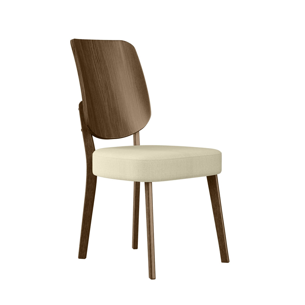 Oatmeal Linen Armless Side Chairs Set of 2 A25297