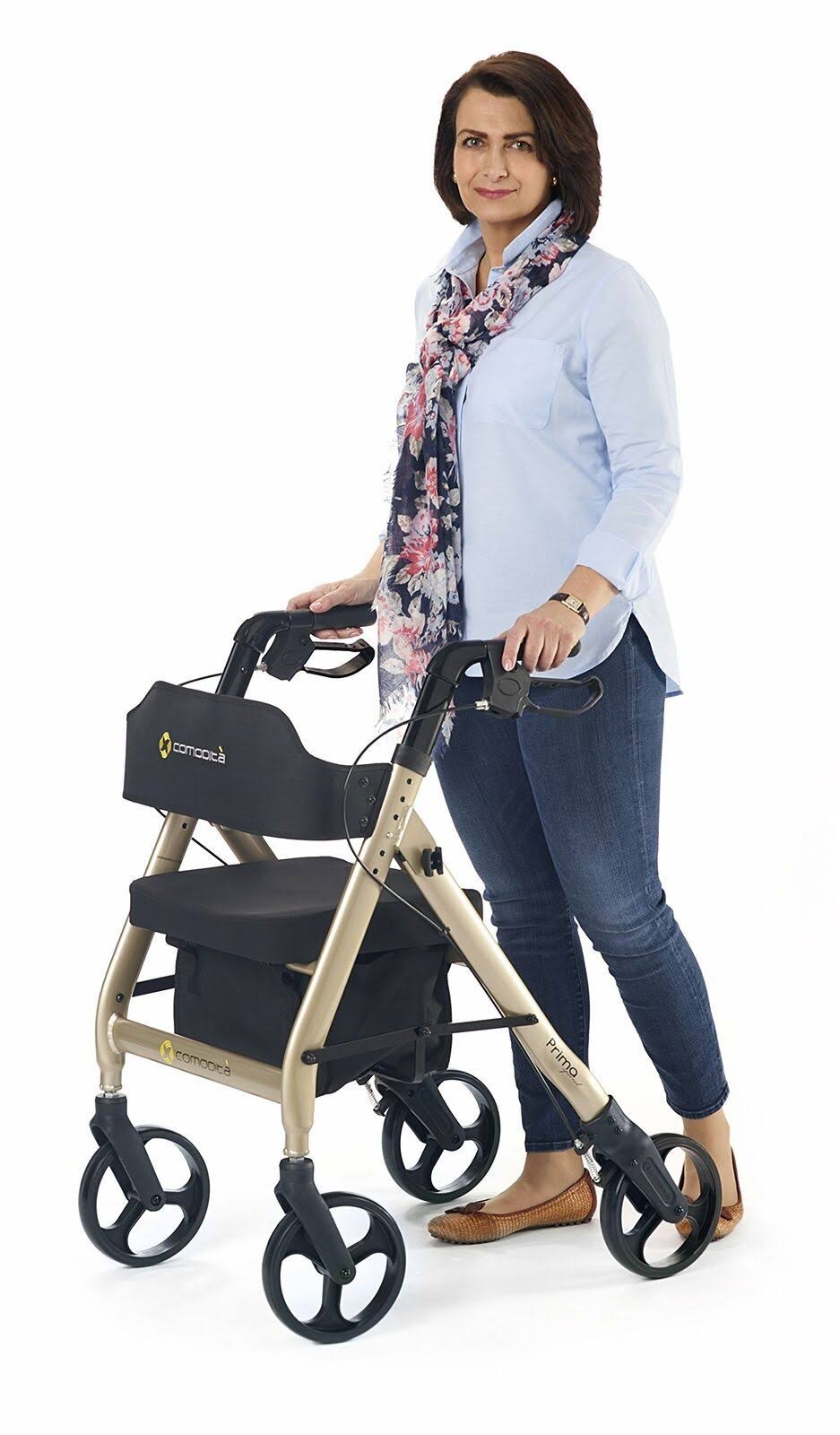 16x22 Wide Rollator Walker with Orthopedic Seat L30006