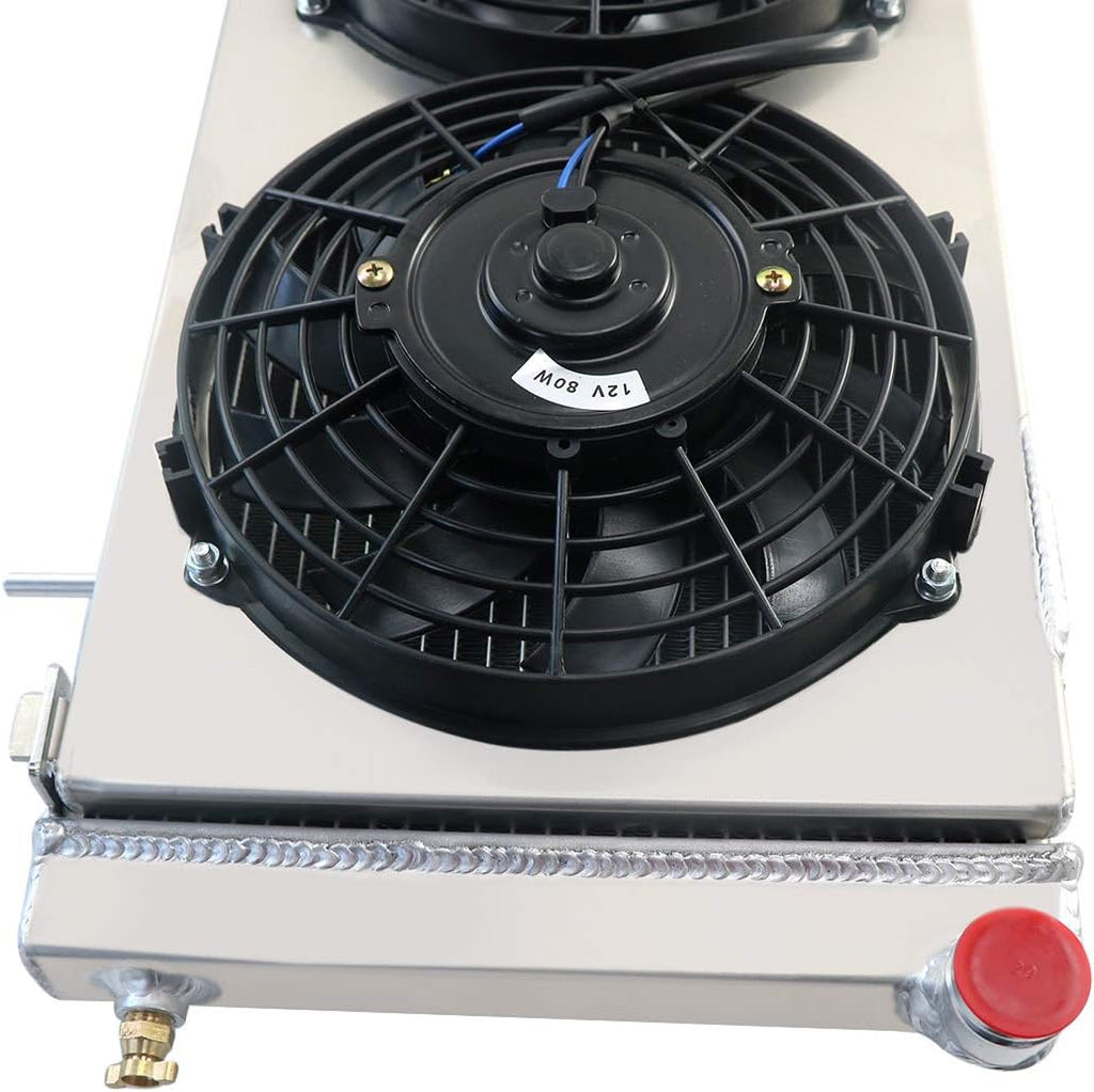 3 Row Core Aluminum Radiator with Fan Shroud and Relay D9791