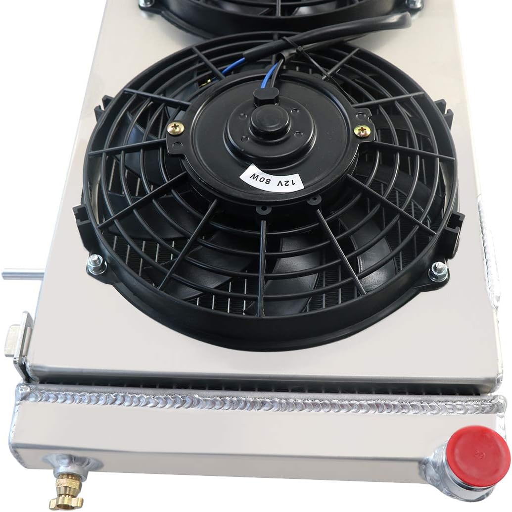 3 Row Core Aluminum Radiator with Fan Shroud and Relay D9791