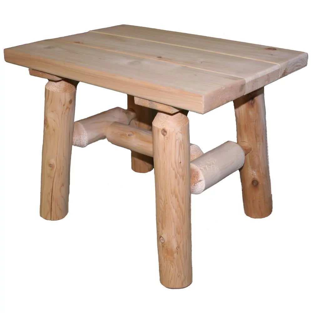 Cedar Outdoor Porch Swing and Stand Set with End Table P943
