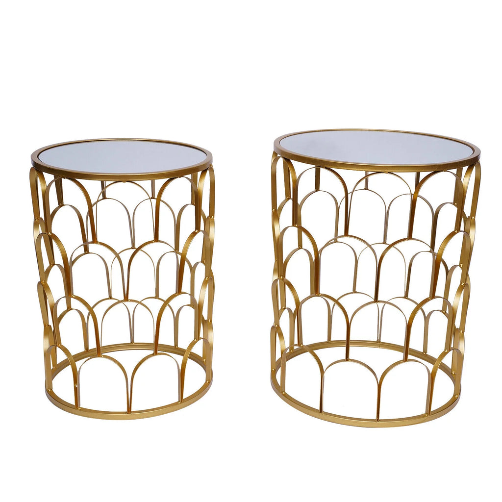 Metal Round Gold End Table B900257