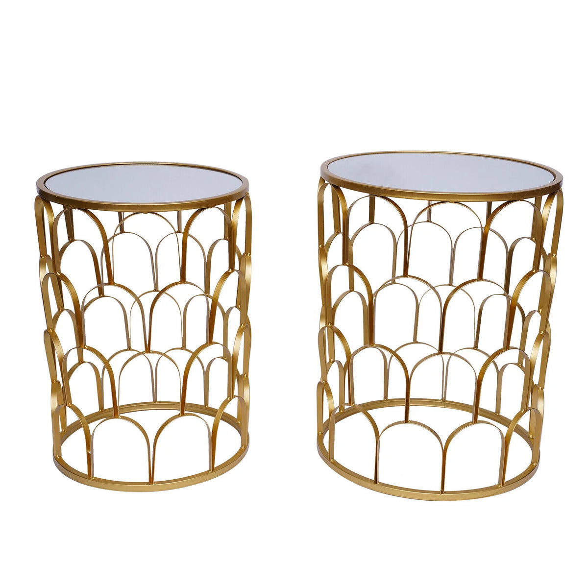 Metal Round Gold End Table B900257