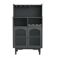 Grey Cabinet with Glass Doors K1184