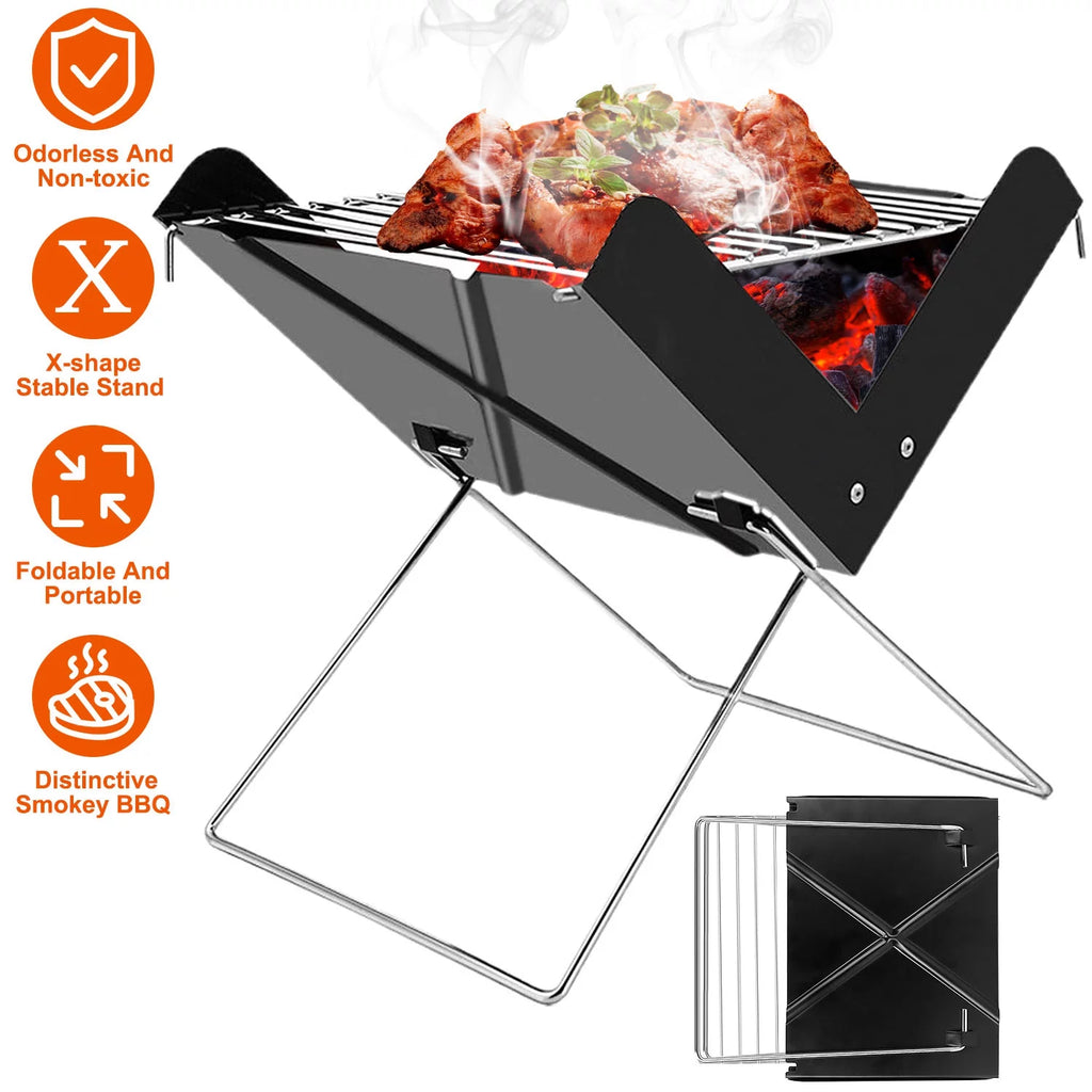 Foldable Mini Stainless Steel BBQ Grill J78068