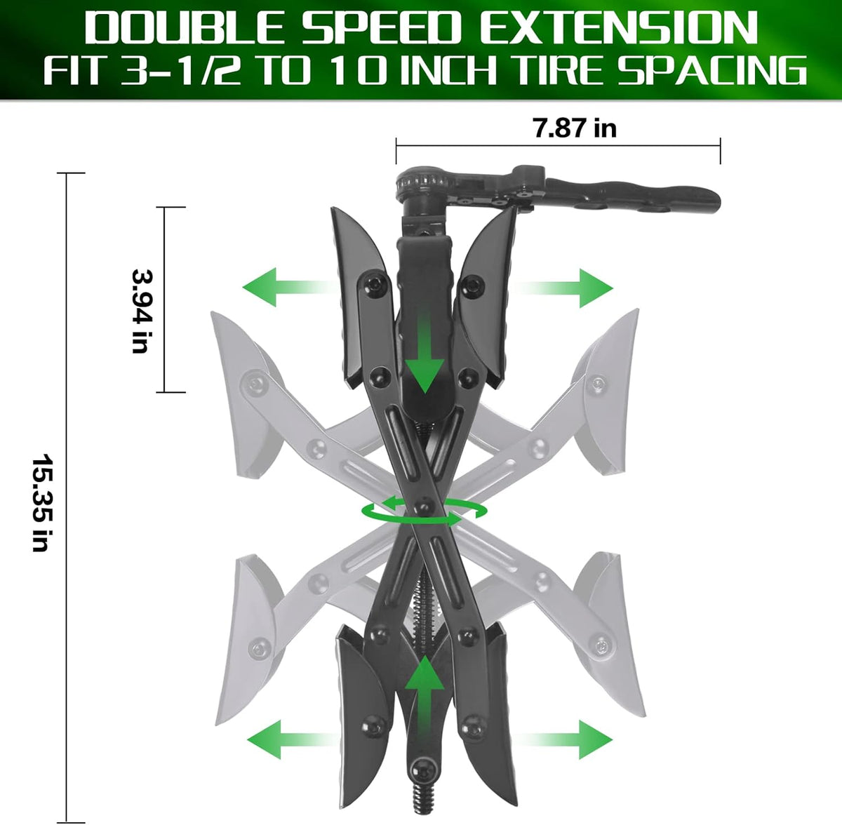X-Chock Wheel Stabilizer, Scissor Tire Locking Chocks, 1 Pair U433