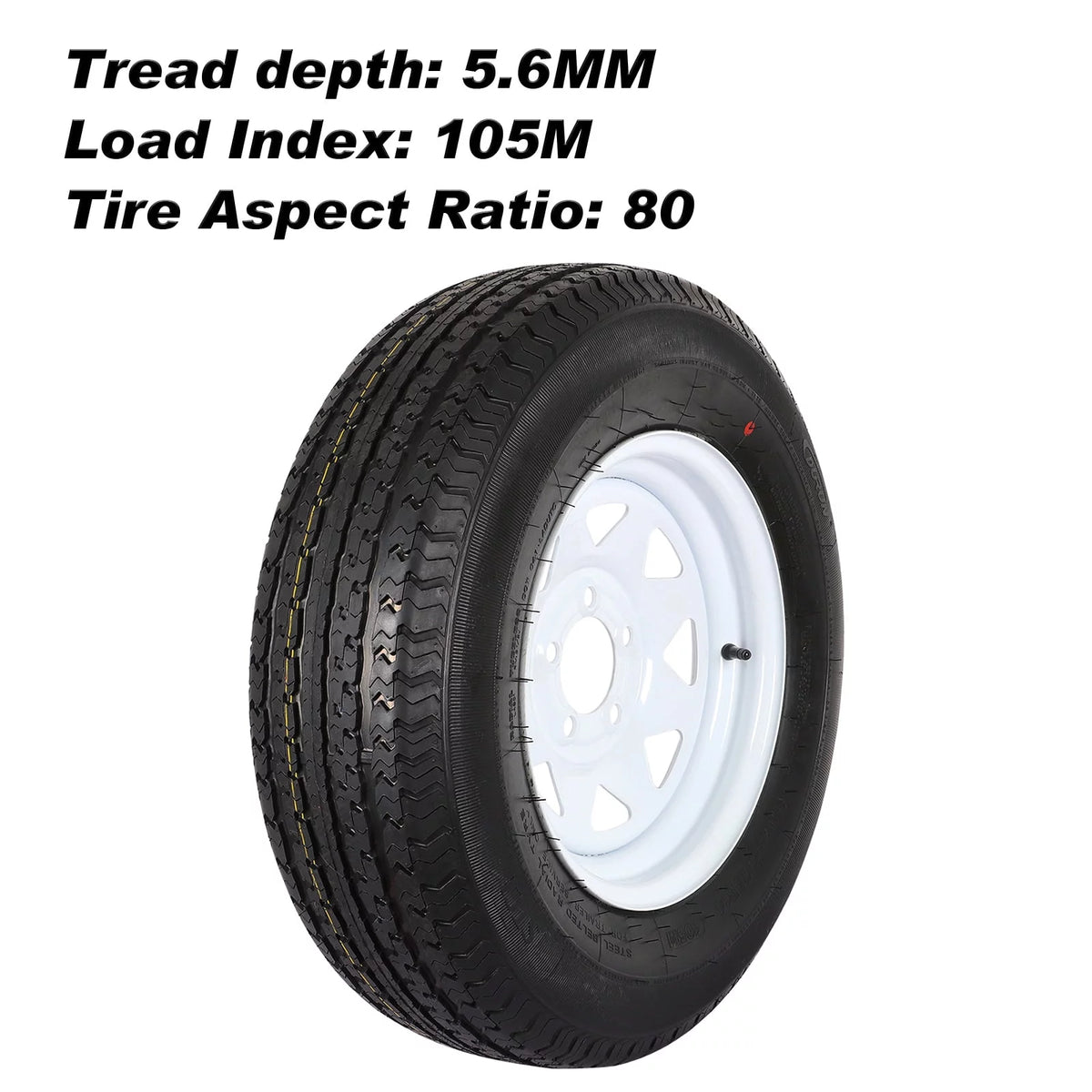 ST205/75R14 8-Ply Trailer Tire with Rim Set of 2 Q111