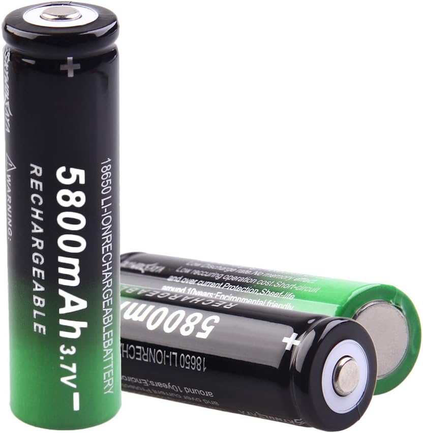 50 Pack 18650 Rechargeable 5800mAh 20A 3.7V Button Top Li-ion Batteries C934516