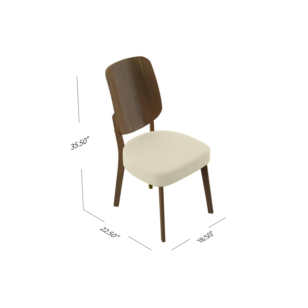 Oatmeal Linen Armless Side Chairs Set of 2 A25297