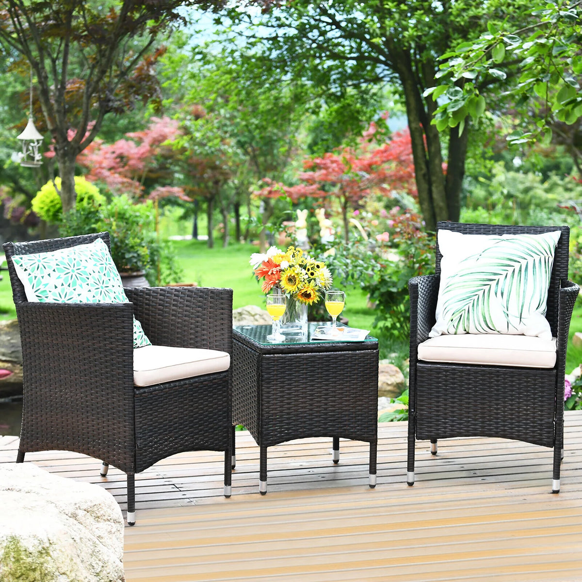 3 PCS Rattan Wicker Furniture Set C5268