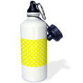 Yellow and White Polka Dot Print 21 oz Sports Water Bottle U248