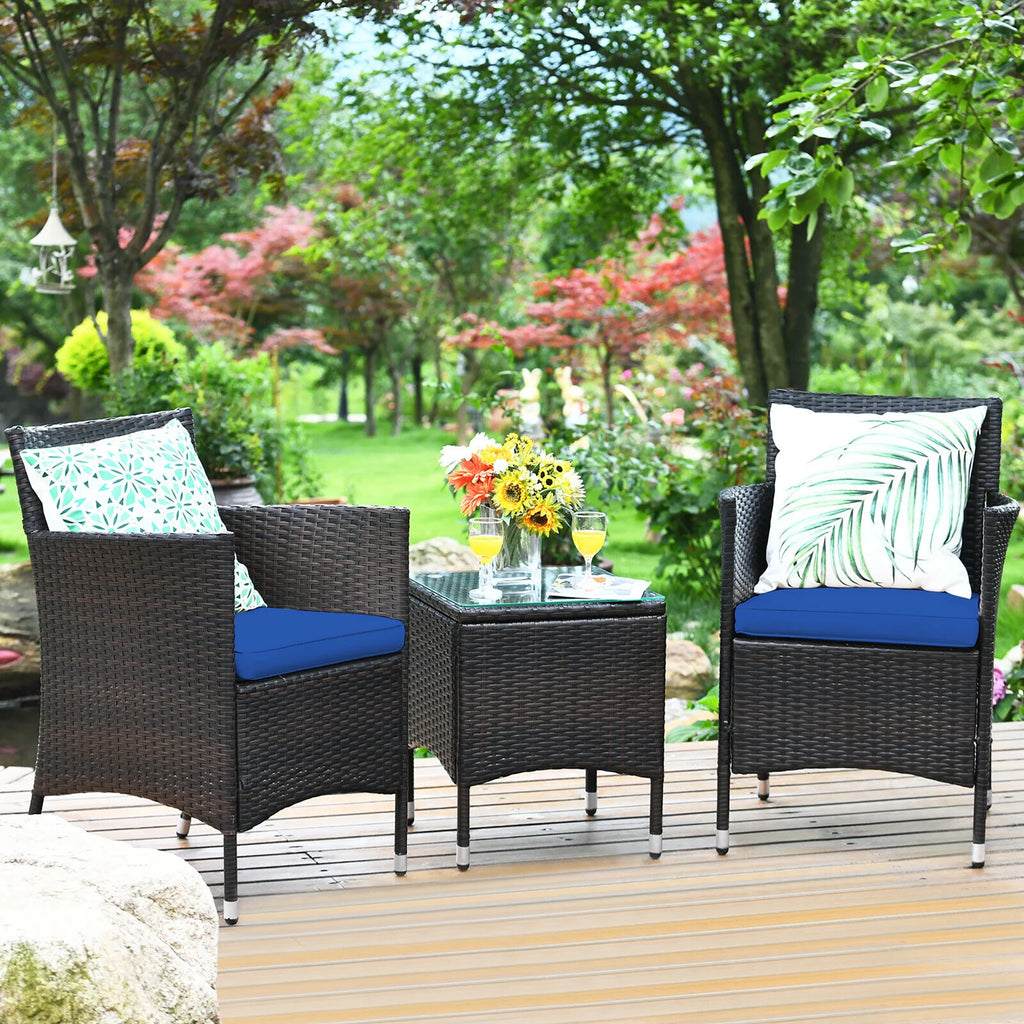 3 PCS Rattan Wicker Furniture Set C5268