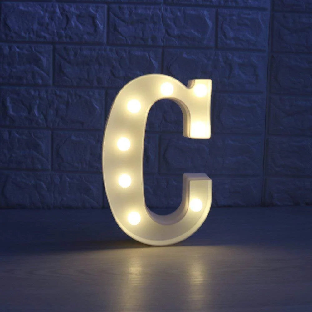 Light up Letter LED Alphabet Number Symbol Plastic Decoration O3921
