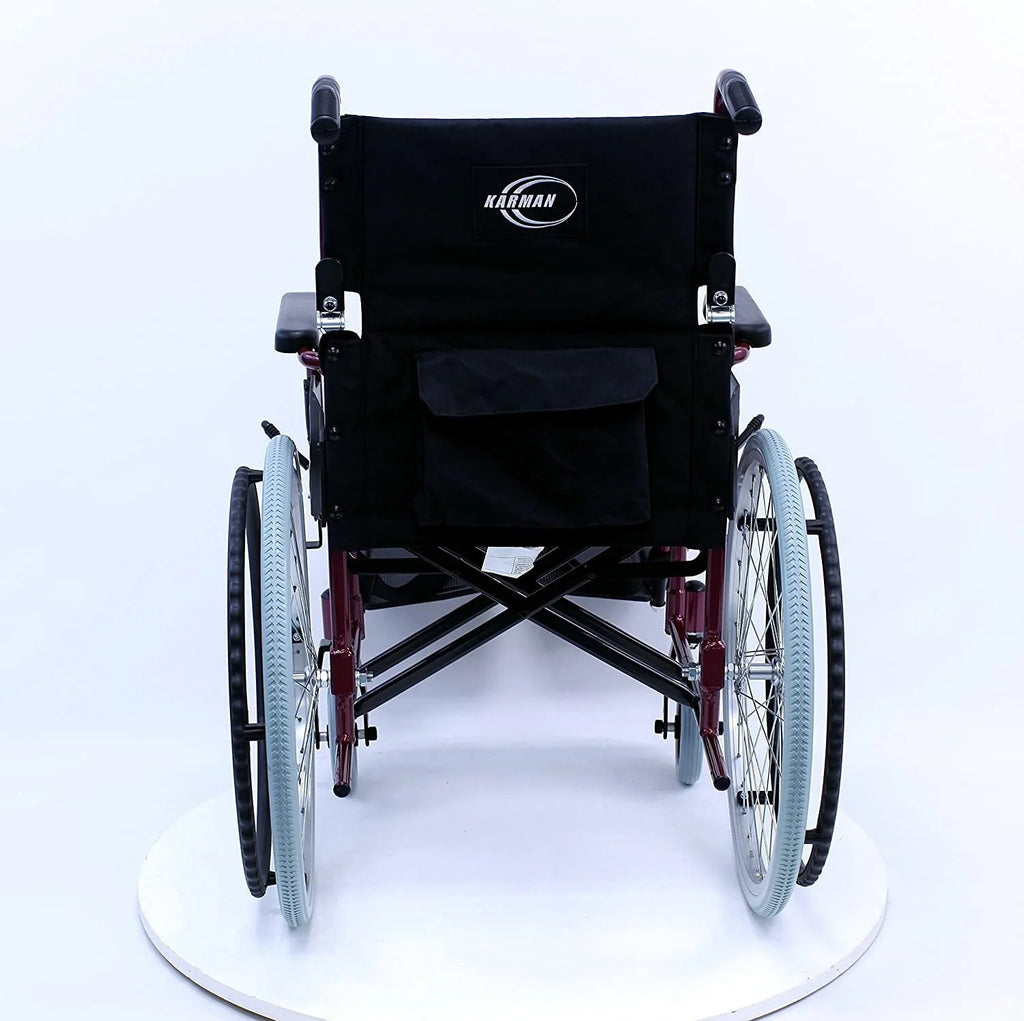 Lightweight Wheelchair 18 Seat Burgundy D168