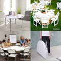 48" Round White Folding Plastic Table O541528