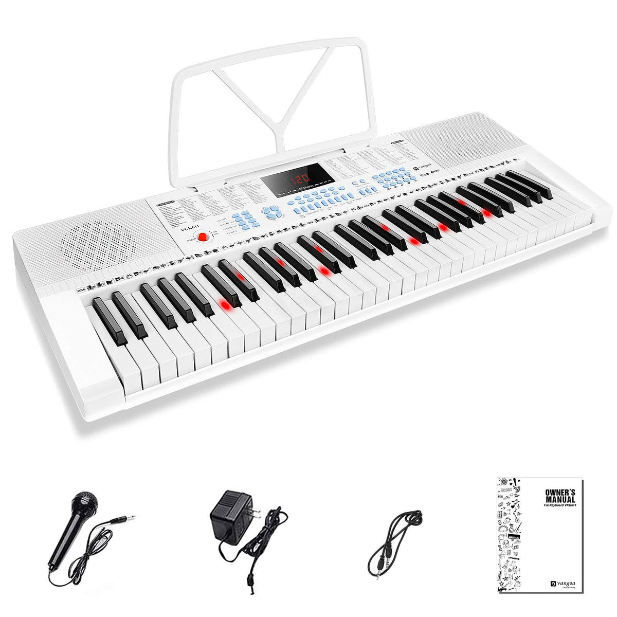 61 Key Electric Piano Keyboard with Microphone O411