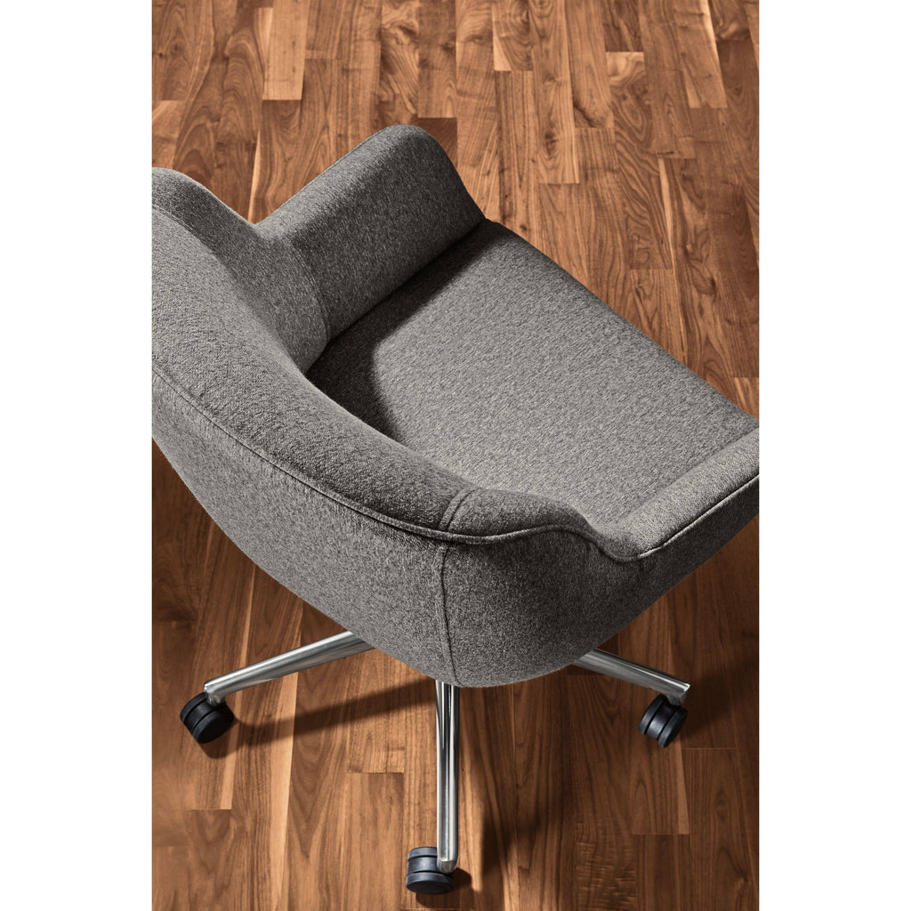 Ergonomic Rolling Office Chair in Cadet Blue Grey Performance Fabric K726