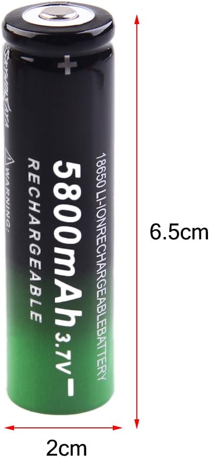 50 Pack 18650 Rechargeable 5800mAh 20A 3.7V Button Top Li-ion Batteries C934516
