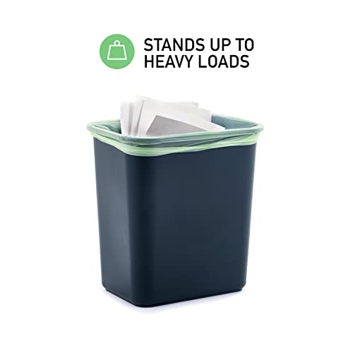 7 Gallon Space Saving Trash Wastebasket, Black (Pack of 12) L49096