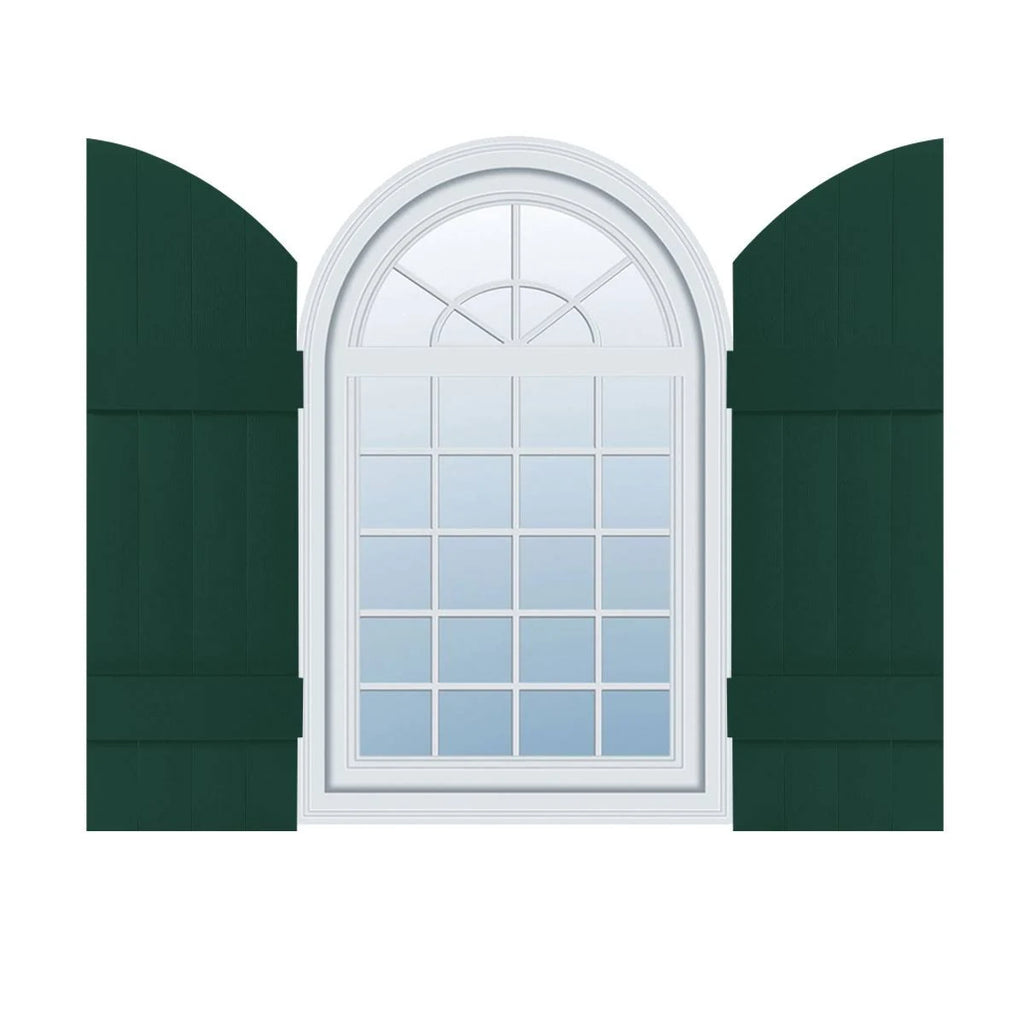 Midnight Green Vinyl Board and Batten Shutters Pair W5422