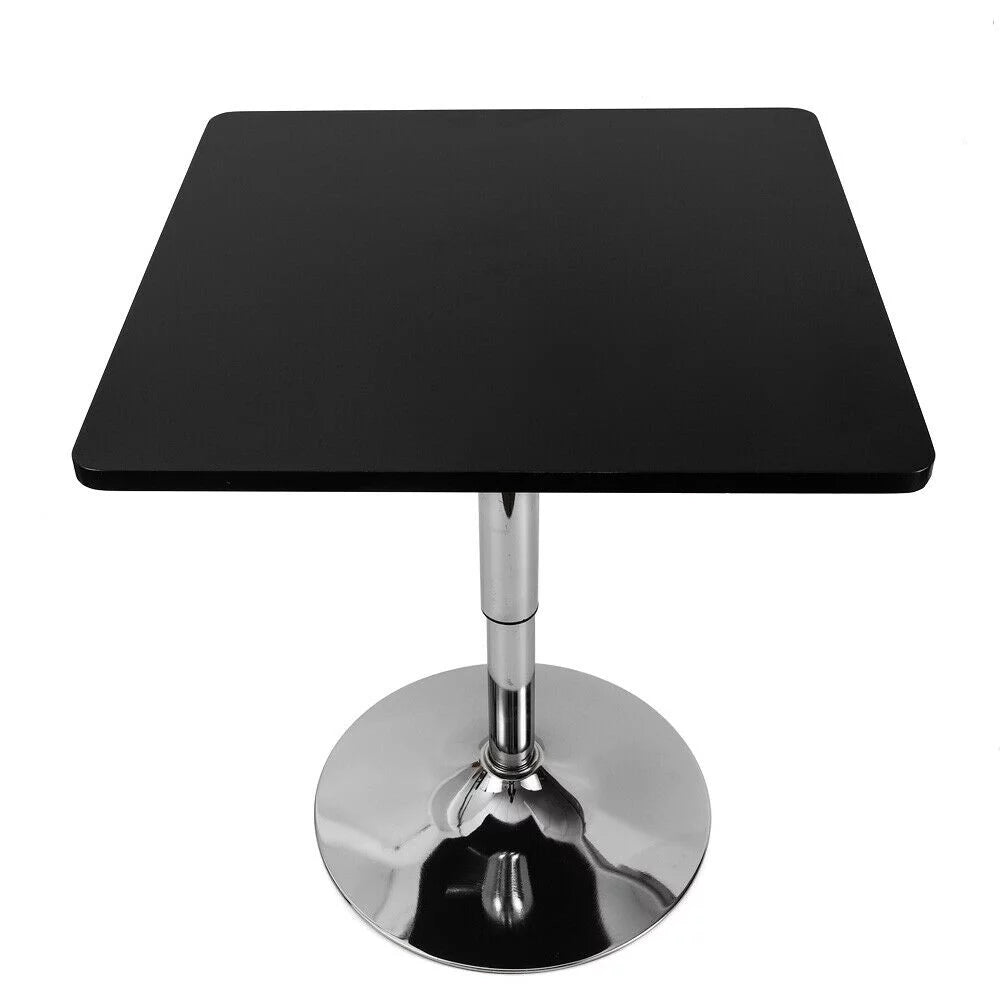 Adjustable Height 360 Rotatable Square Bar Table Black G410