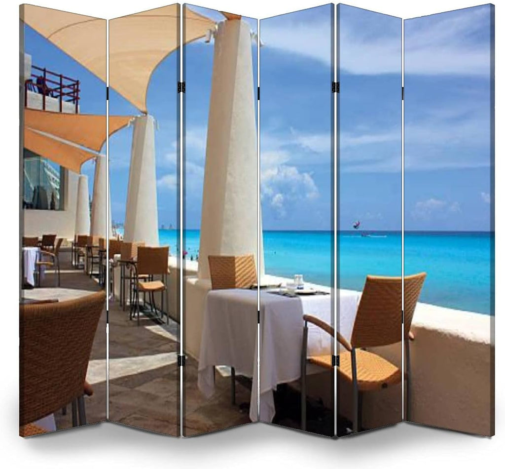 6 Panels Folding Canvas Screen Divider I5298