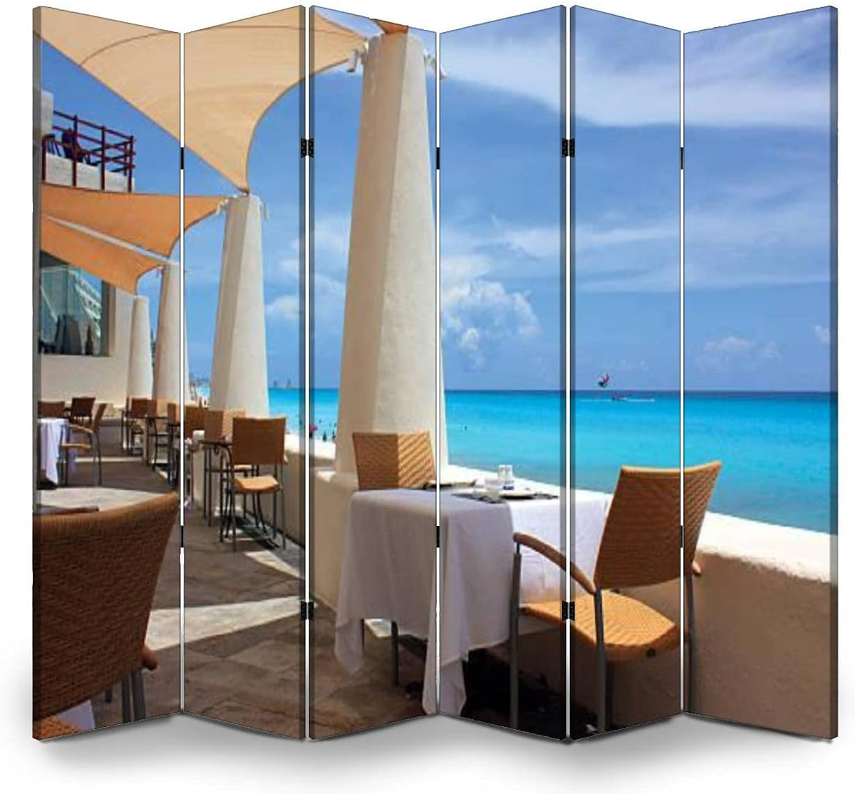 6 Panels Folding Canvas Screen Divider I5298