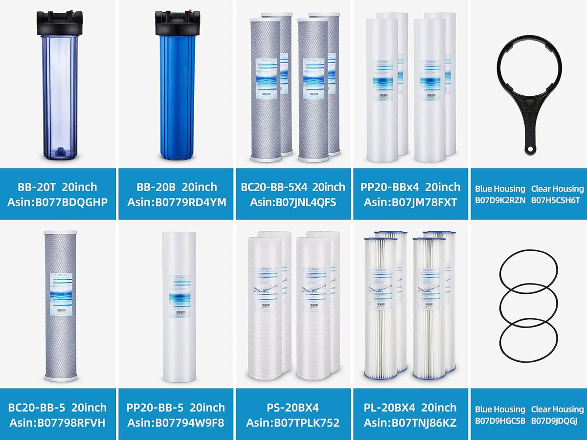 Whole House UV Water Filter with Extra 2 UV Filter +2 Quartz Sleeve (12 GPM) M380
