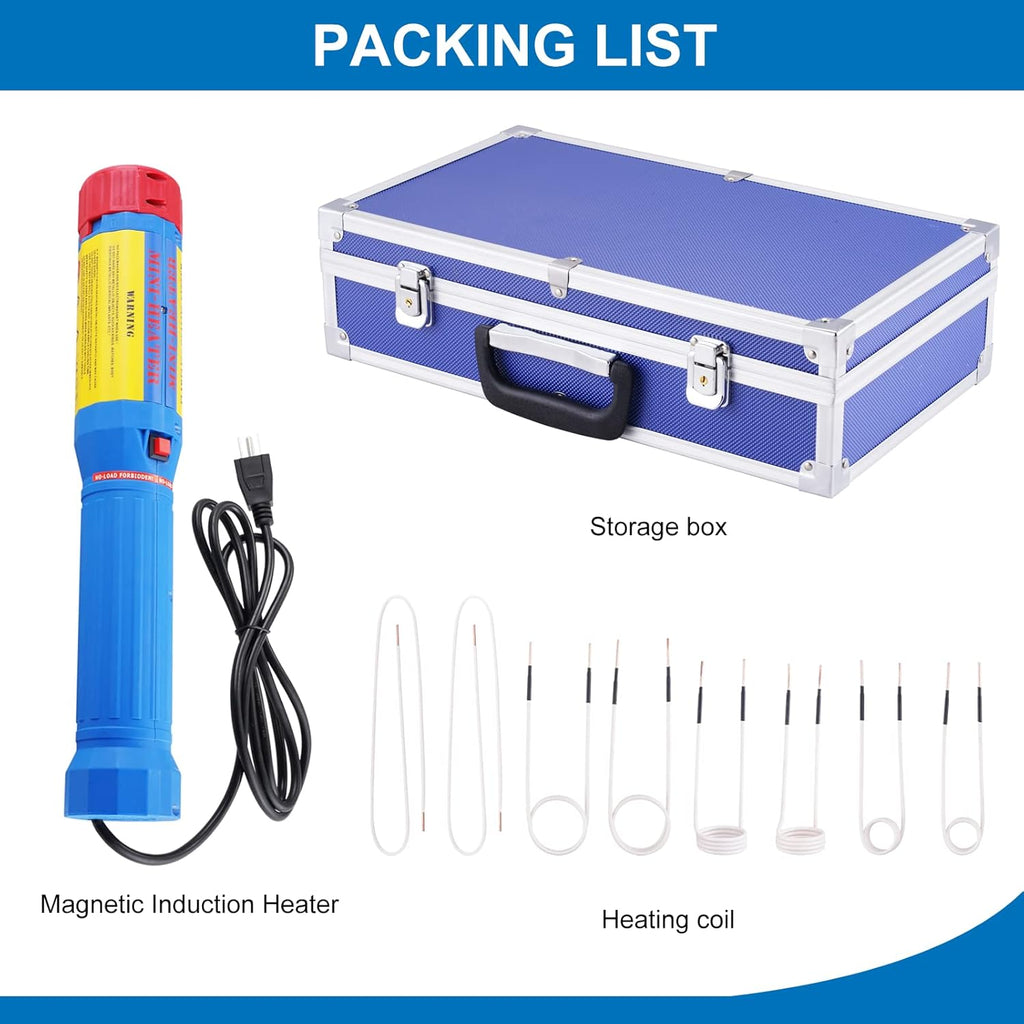 Magnetic Induction Heater Kit 8 Coils Handheld with Portable Storage Box W21948