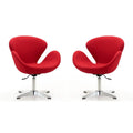 Wool Blend Adjustable Swivel Chair Set of 2 I8433