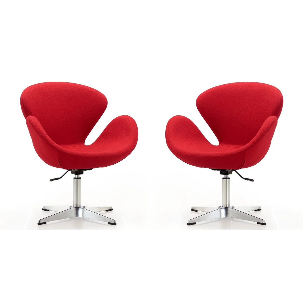 Wool Blend Adjustable Swivel Chair Set of 2 I8433