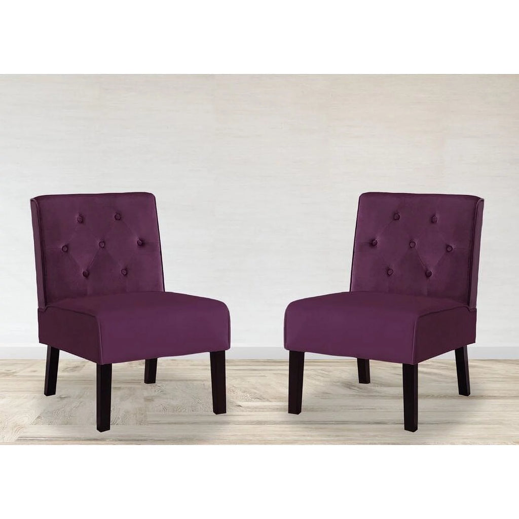 21'' Wide Tufted Velvet Slipper Chair Set of 2 S141503