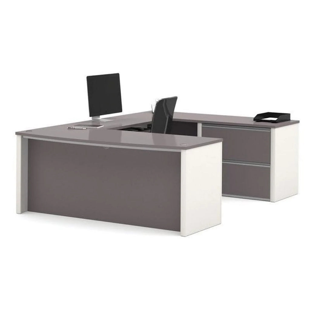 Slate Gray U-Shaped Home Office Set Y59690