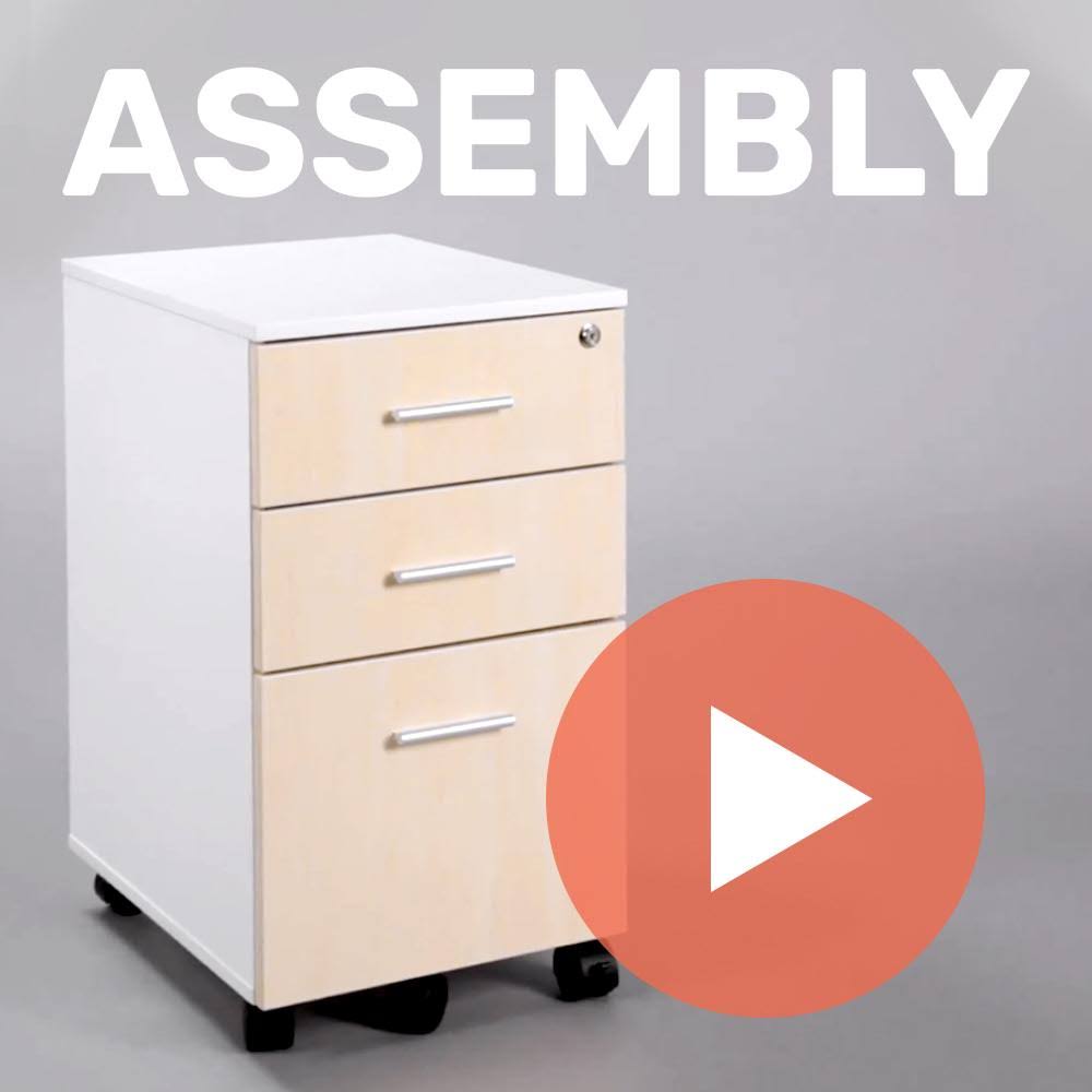 Light Maple Mobile Pedestal Box File V7921