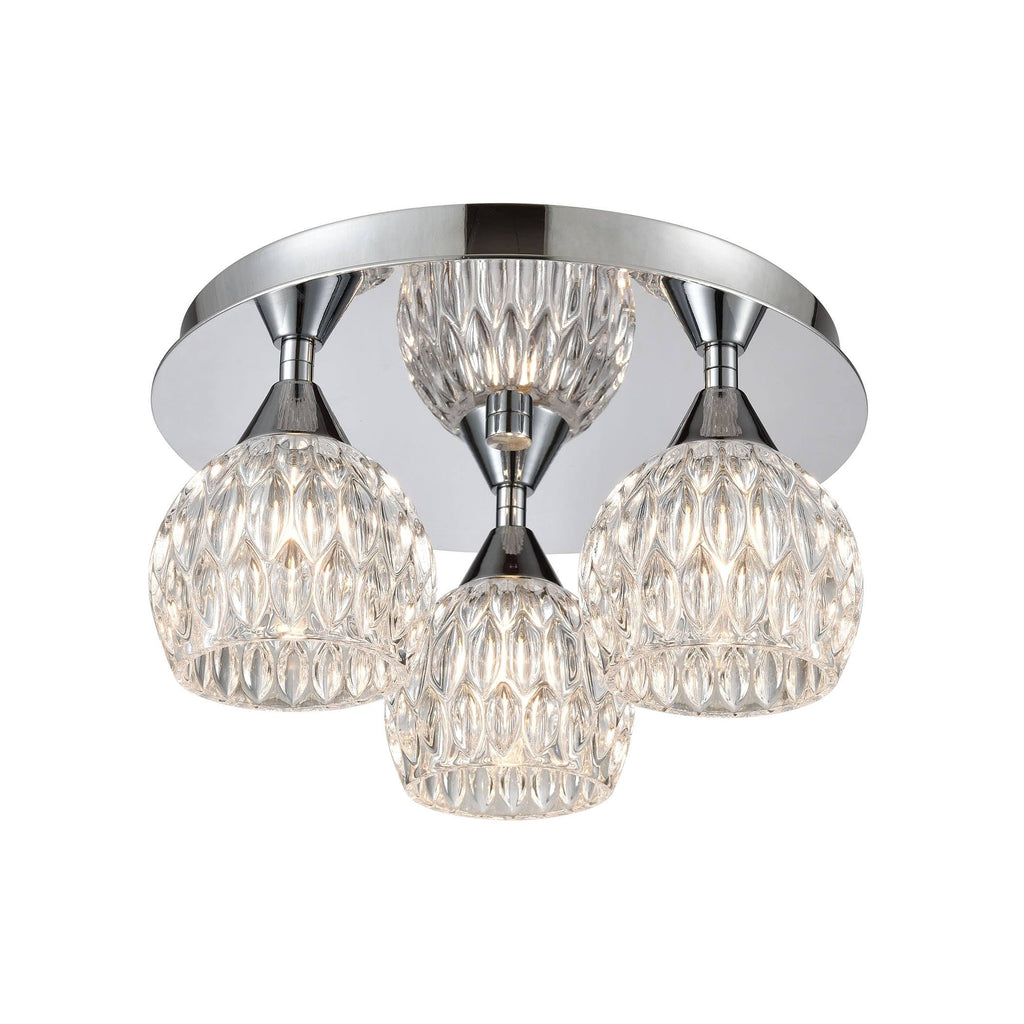Polished Chrome 3-Light Semi Flush Mount G163329