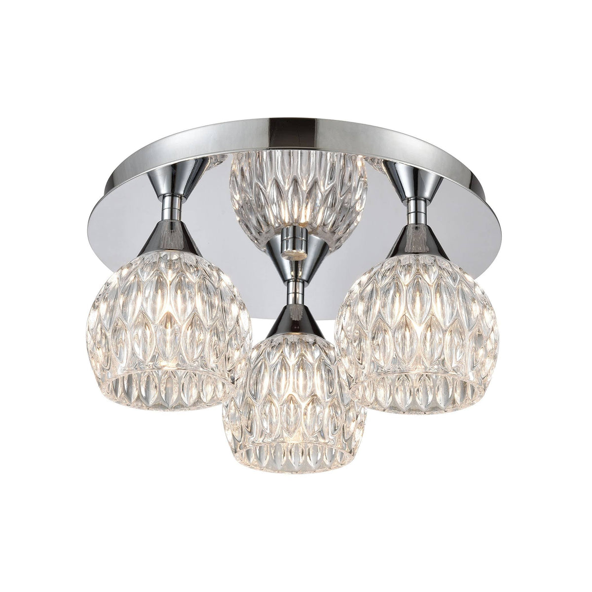 Polished Chrome 3-Light Semi Flush Mount G163329