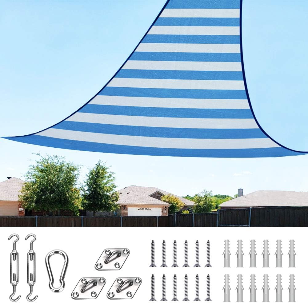 24x24 Ft 185G HDPE Square Sun Shade Sail Canopy D9126