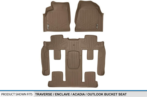2 Row Tan Floor Mat Liner Set S9371
