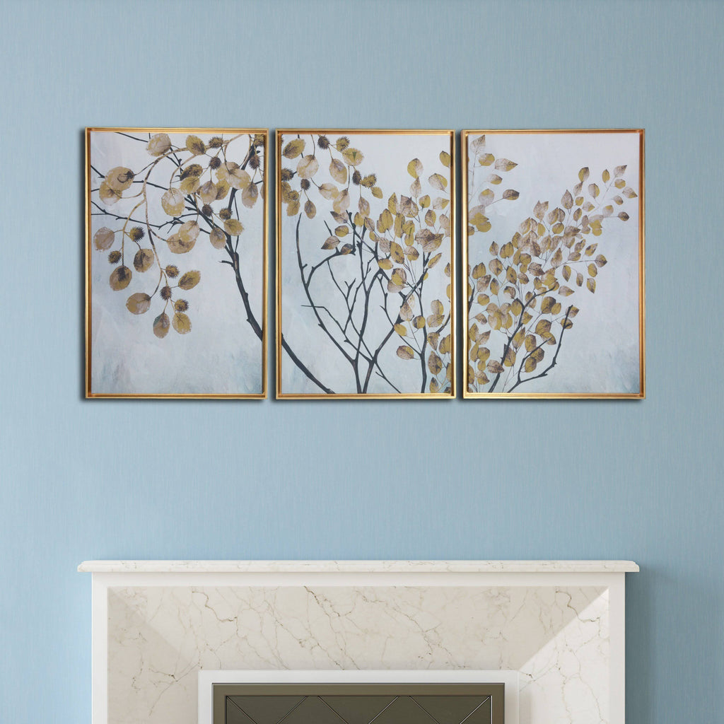 Blue Floating Framed Wall Canvas Triptych R215165
