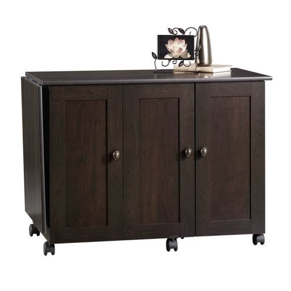 Sewing Craft Cart in Cinnamon Cherry Finish C359